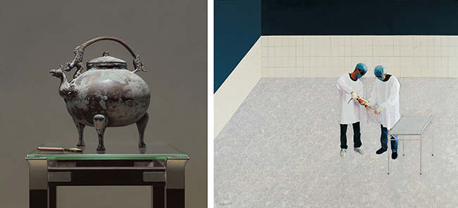 黄品川 《古玩》 入选 第五届广东当代油画艺术展+ 黄一山《证据》获2010广东第四届当代油画艺术展提名奖